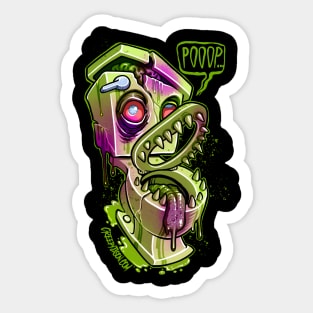 Zombie toilet Sticker